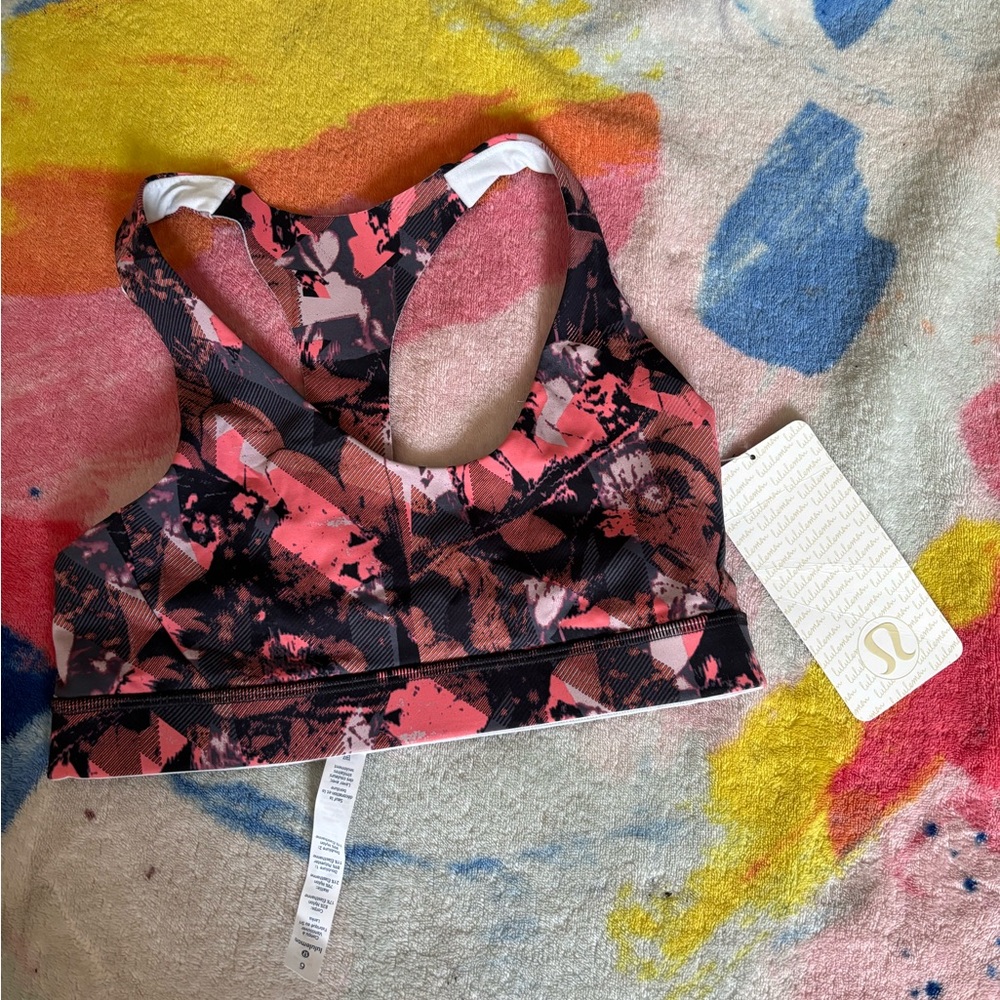 lululemon athletica Pink and Black Sports Bra